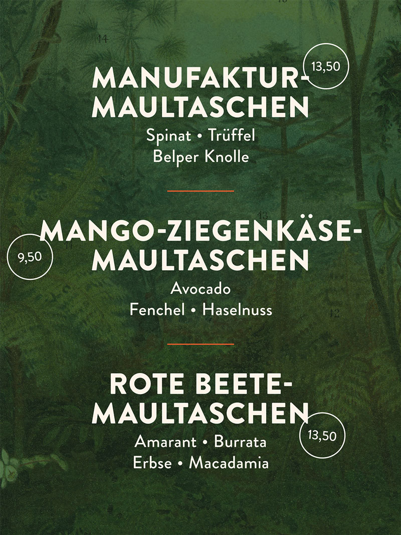 Pheels Speisekarte Pheels Speisekarte